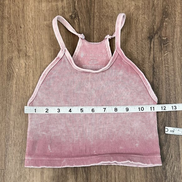 Free People Movement Happiness Runs Crop Tank Women's Pink Crop-top Sz XS/S - Picture 5 of 8